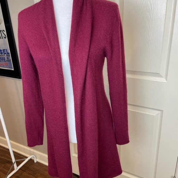 Two stitch fix long line cardigans small wine burgundy colors one cashmere - Picture 3 of 10